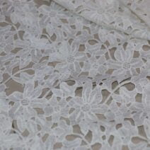 Ivory Floral Guipure Lace Fabric