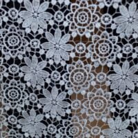 White Floral Guipure Lace Fabric