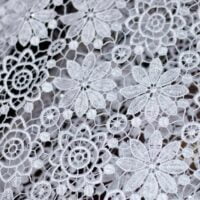 White Floral Guipure Lace Fabric