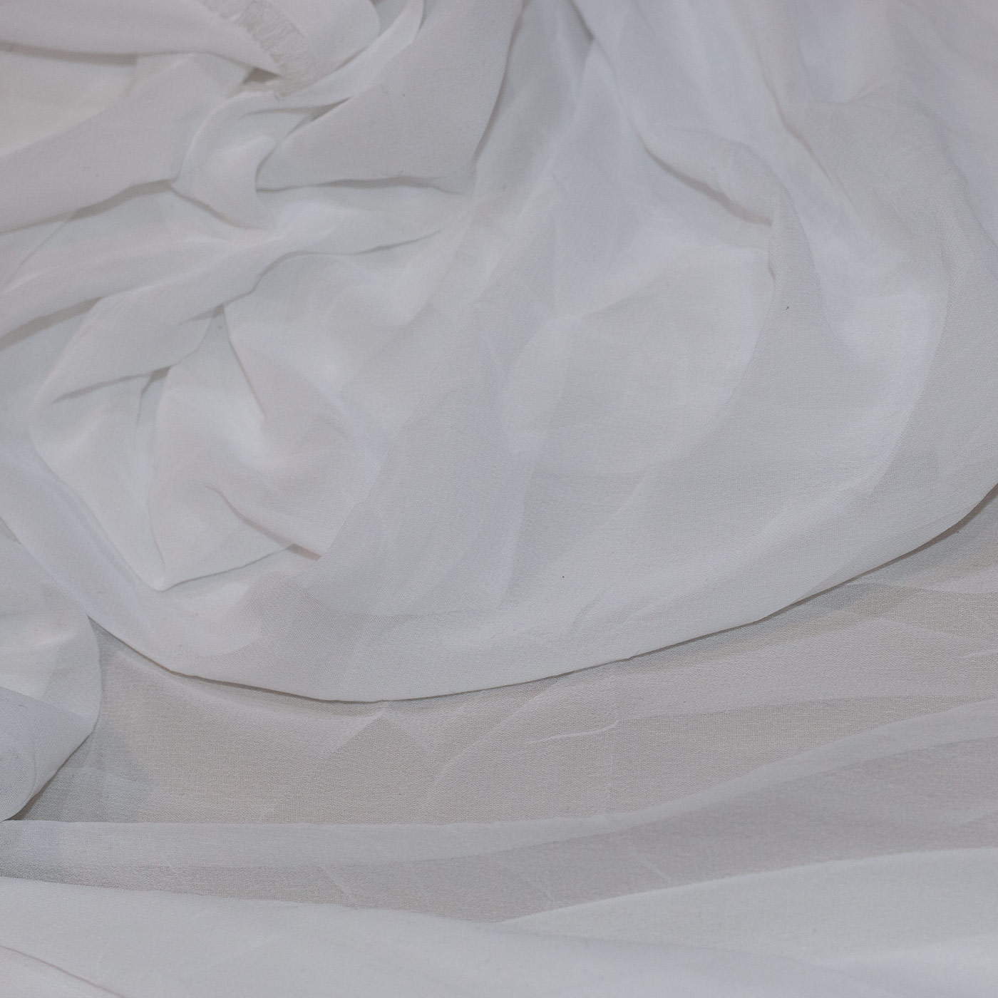 White Polyester Chiffon Fabric