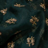 Embroidered Brocade Organza Fabric