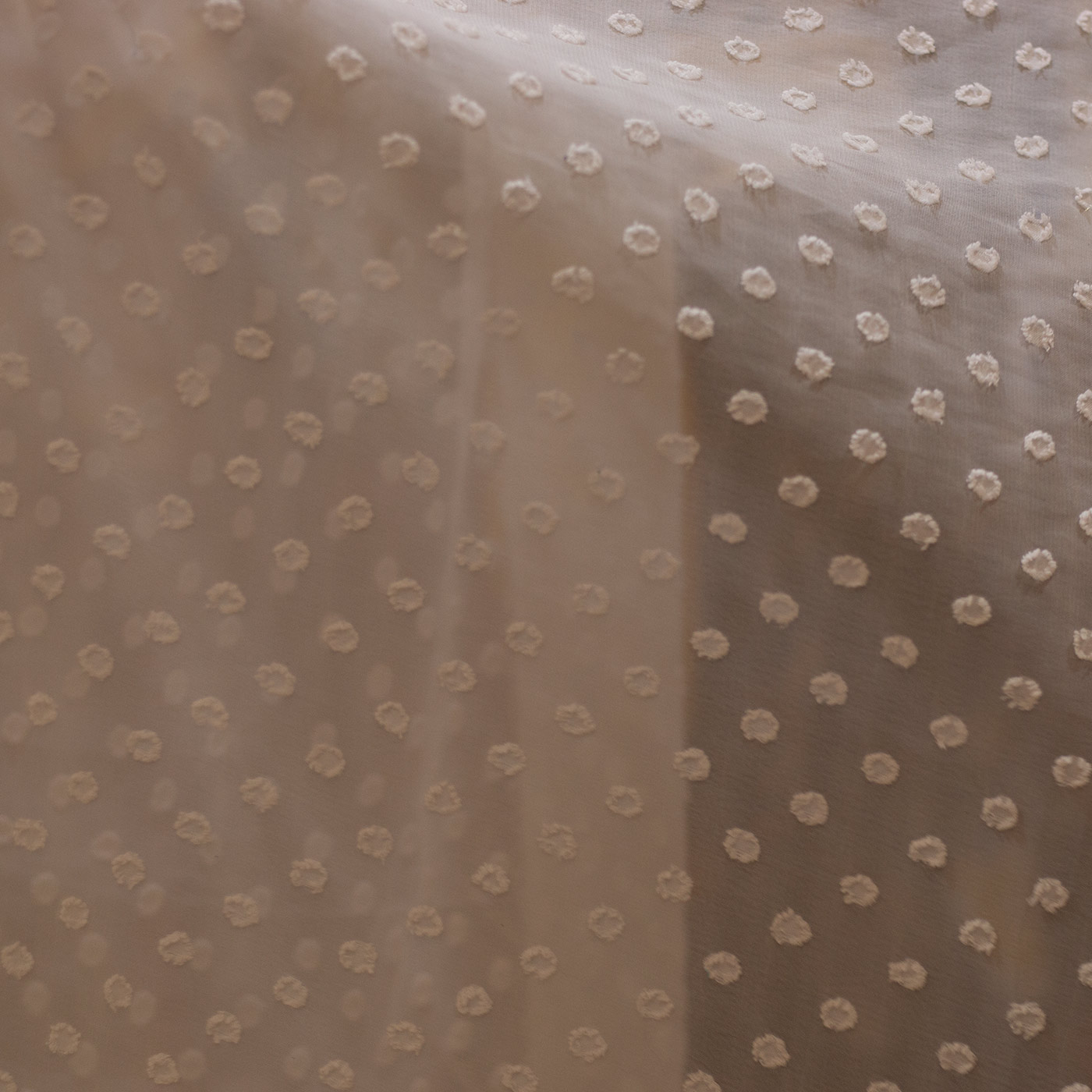Dotted Embroidered Chiffon Fabric
