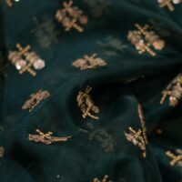 Embroidered Brocade Organza Fabric