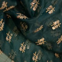 Embroidered Brocade Organza Fabric
