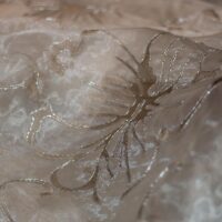 Champaign Gold Embroidered Organza Fabric