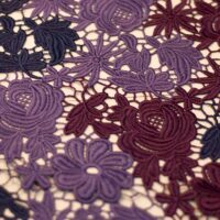 Multi Colour Floral Guipure Lace Fabric