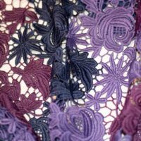 Multi Colour Floral Guipure Lace Fabric