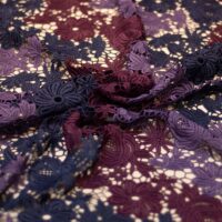 Multi Colour Floral Guipure Lace Fabric