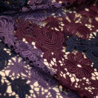 Multi Colour Floral Guipure Lace Fabric