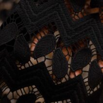 Black Guipure Lace Fabric