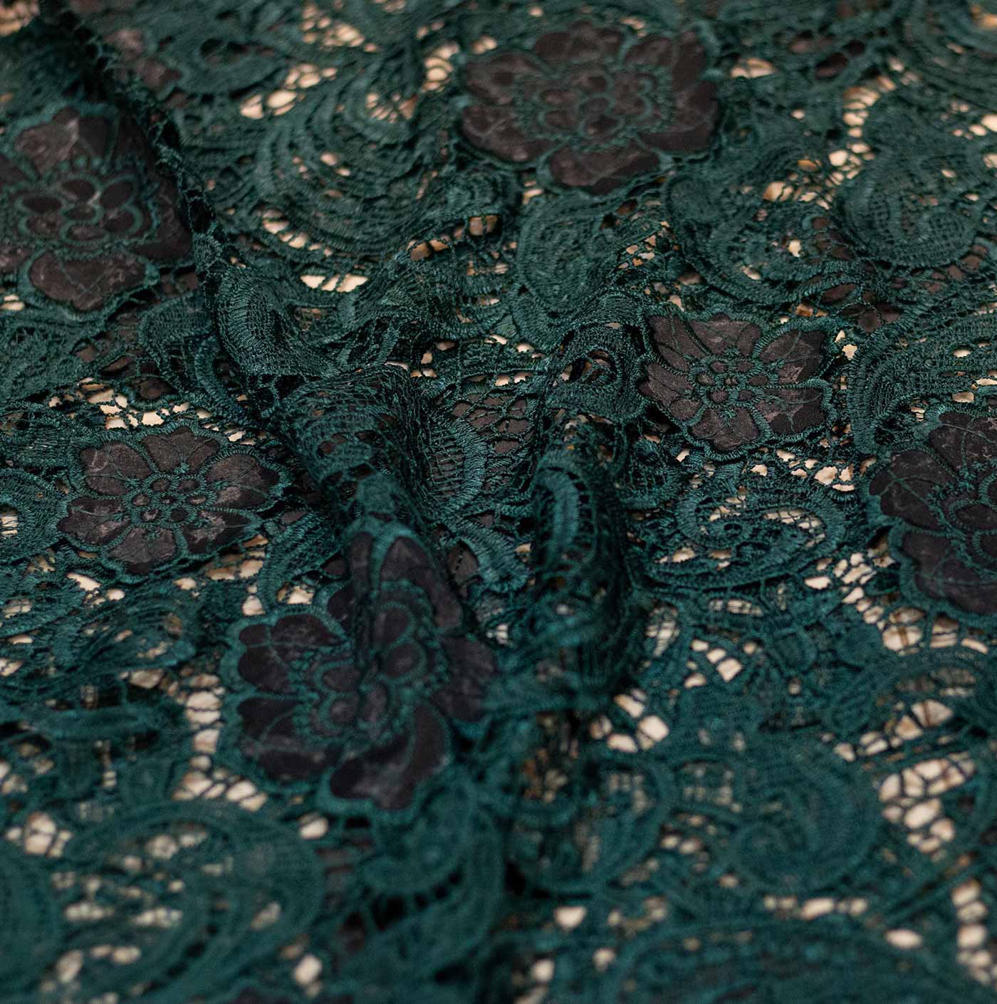 Green Guipure Lace Fabric