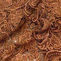 Brown Guipure Lace Fabric