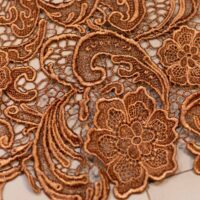Brown Guipure Lace Fabric