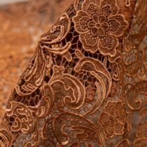 Brown Guipure Lace Fabric