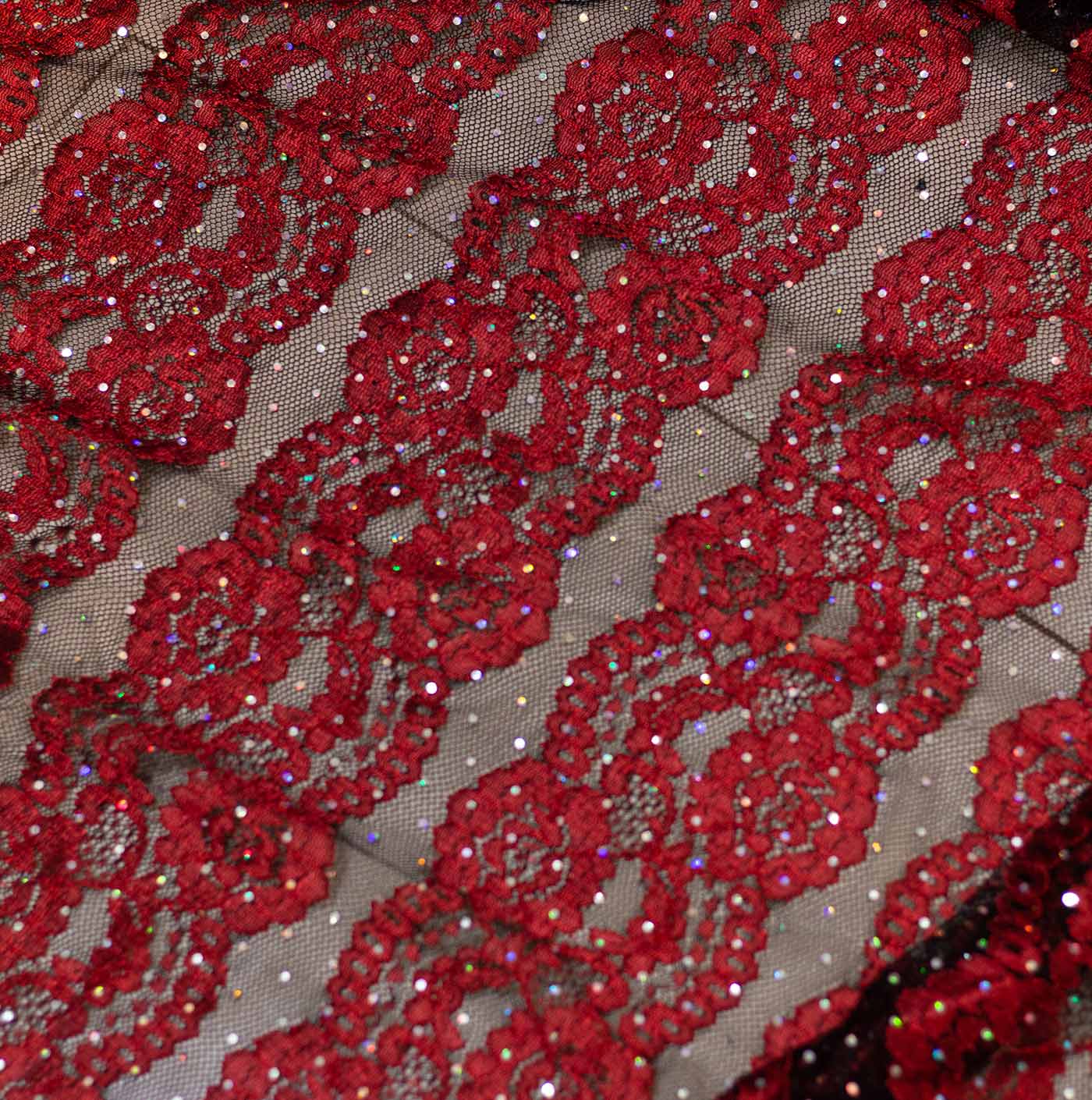 Crystal Details Guipure Lace Fabric
