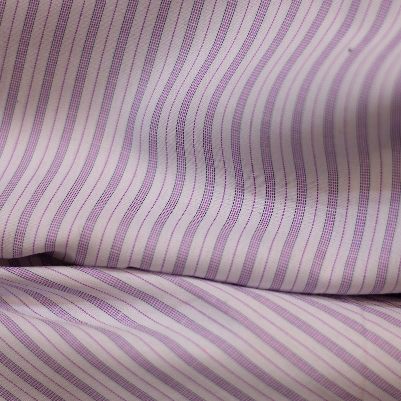 Lilac Striped Shirt Fabric