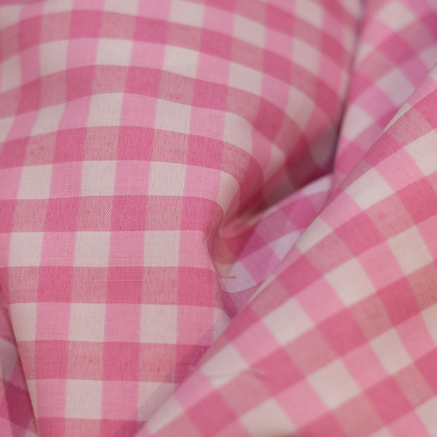 Pink Check Gingham Fabric