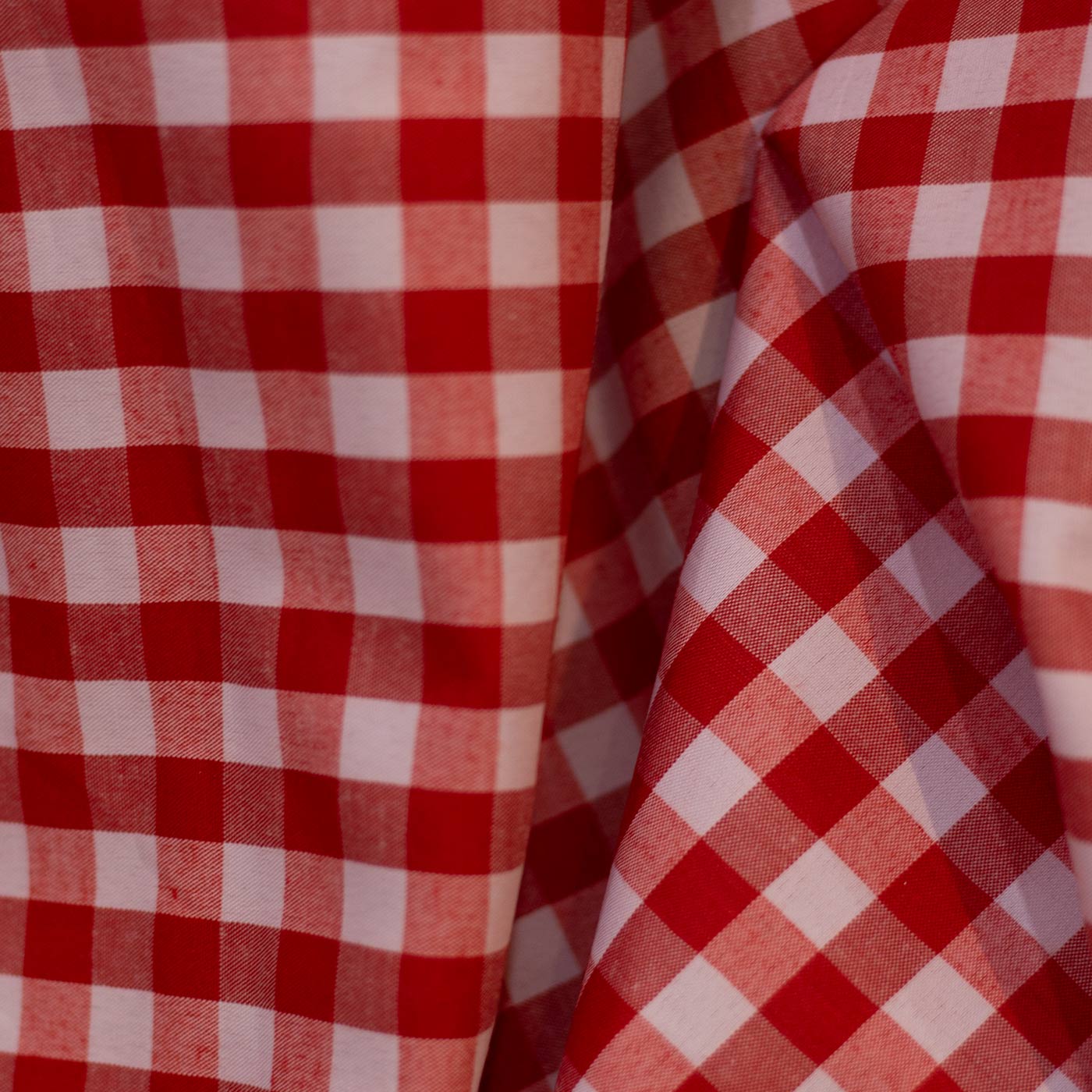 Red Check Gingham Fabric