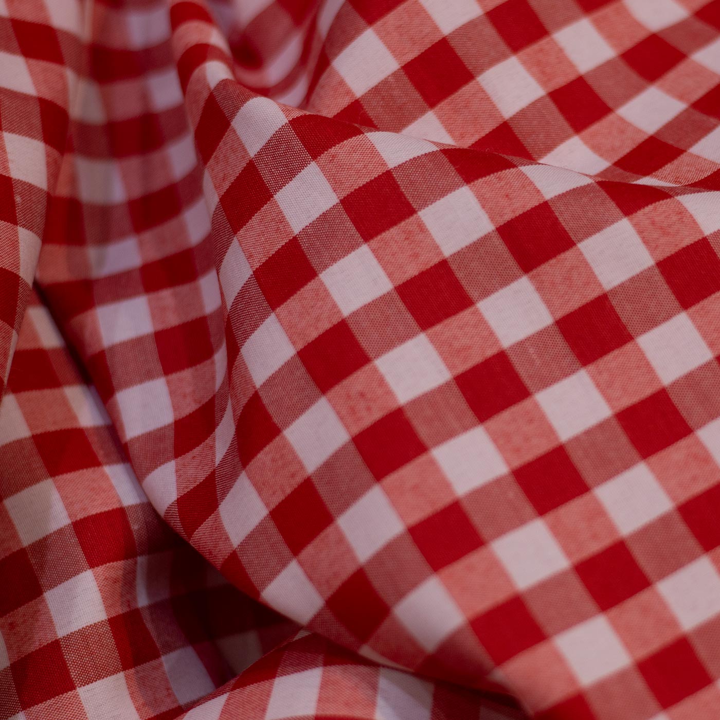 Red Check Gingham Fabric