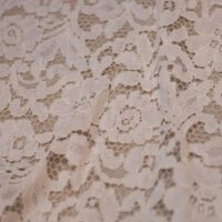 White Chantilly Stretch Lace Fabric