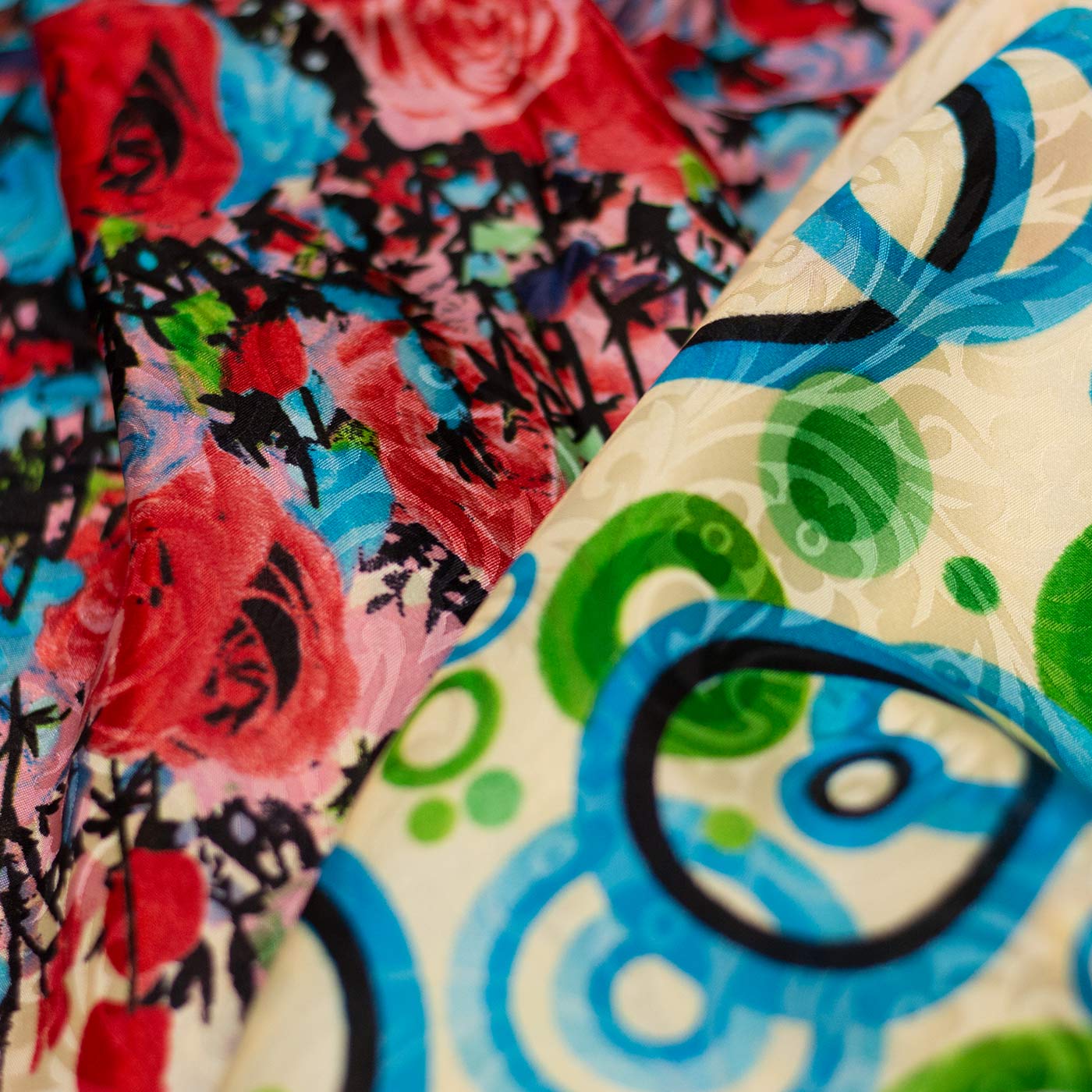 Printed Silk Jacquard Fabric