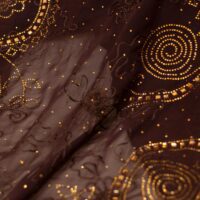 Coffee Brown Abstract Design Stone Fabric