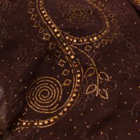Coffee Brown Abstract Design Stone Fabric