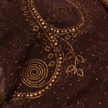 Coffee Brown Abstract Design Stone Fabric