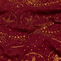 Wine Abstract Floral Design Stone Fabric