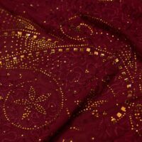 Wine Abstract Floral Design Stone Fabric