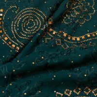 Green Abstract Design Stone Fabric