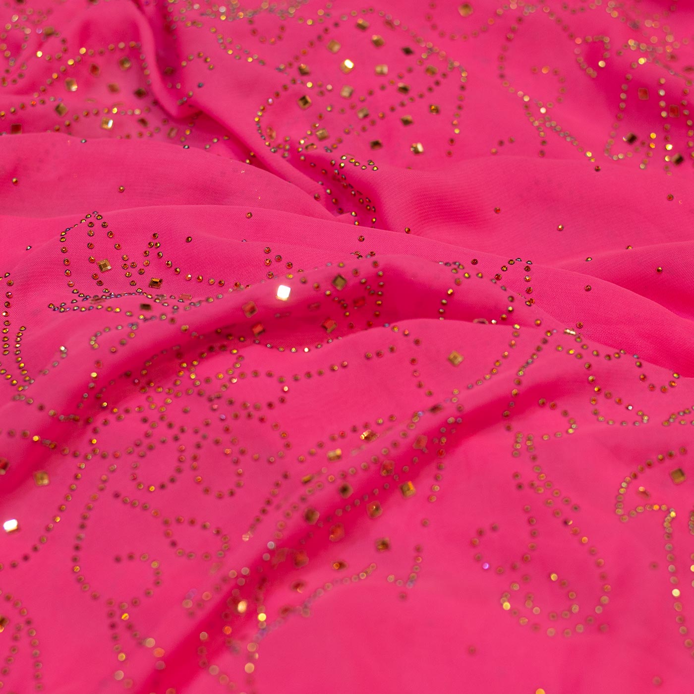 Pink Abstract Design Stone Fabric