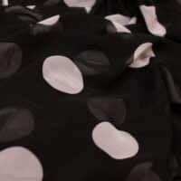 White Dotted Printed Chiffon Fabric