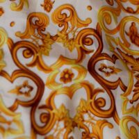 Indochine Abstract Design Printed Silk Fabric
