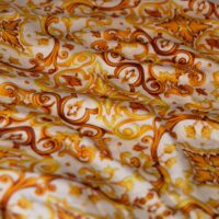 Indochine Abstract Design Printed Silk Fabric