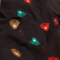 Embroidered Abstract Chiffon Fabric