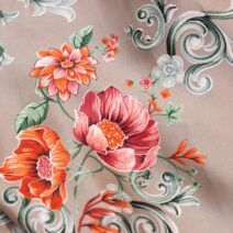 Multicolor Floral Design Printed Fabric