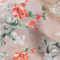 Multicolor Floral Design Printed Fabric