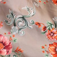 Multicolor Floral Design Printed Fabric