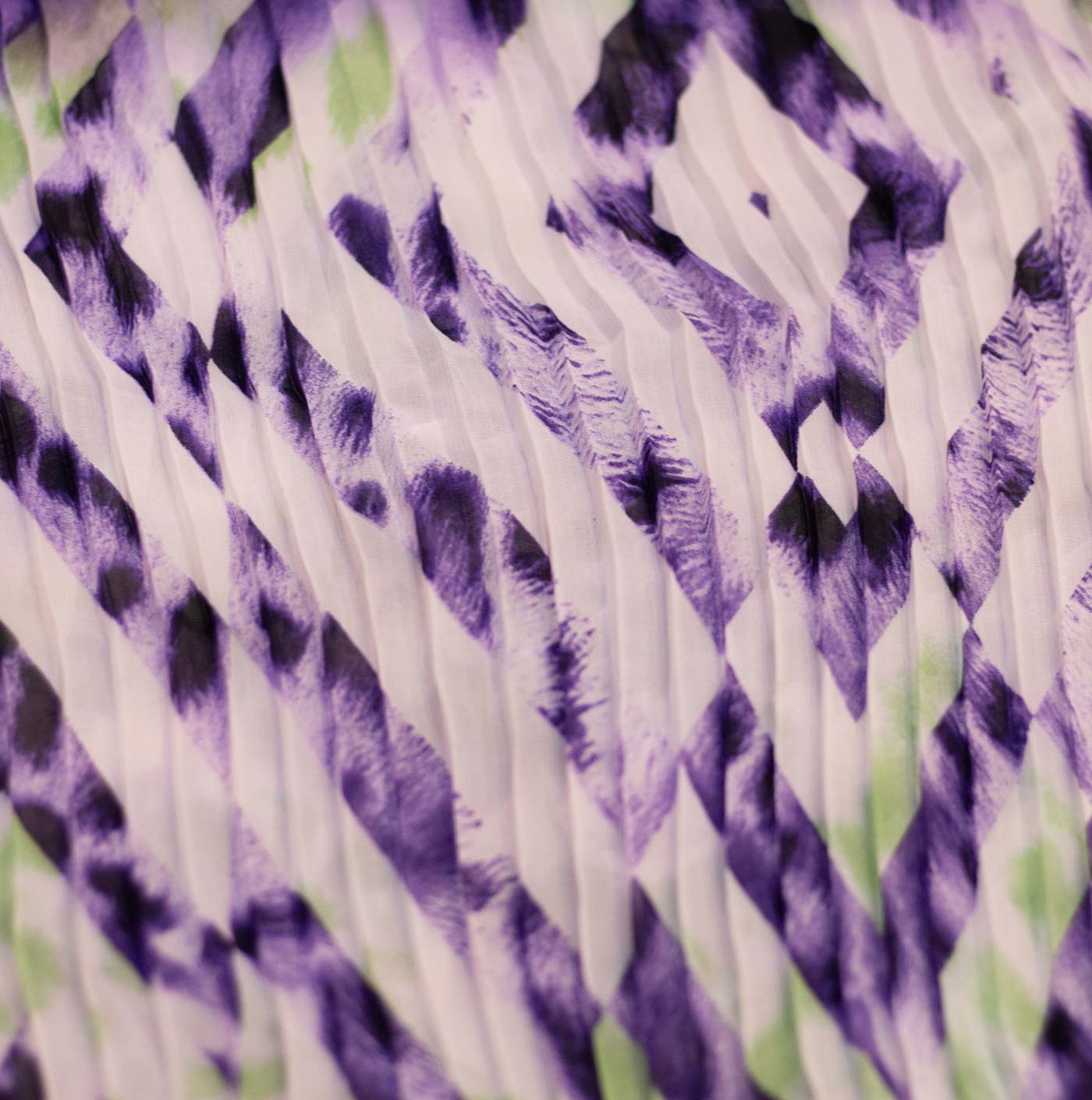 Purple and White Pleated Accordion Fabric