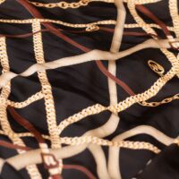 Cocoa Brown Designer Printed 100% Silk Fabric
