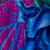 Cardinal Pink Printed Silk Fabric