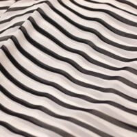 Black Stripes Printed Chiffon Fabric