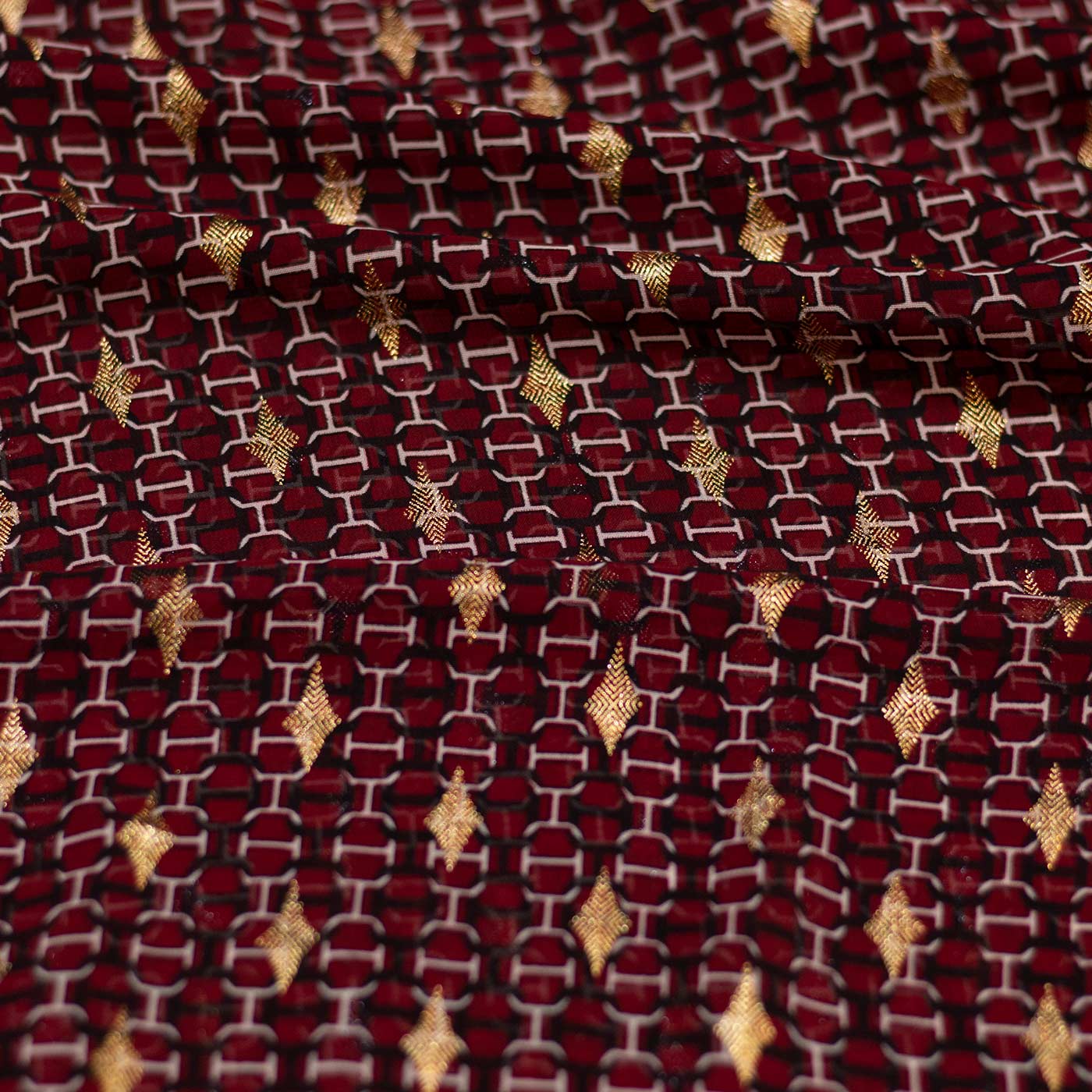 Heath Abstract Printed Chiffon Fabric