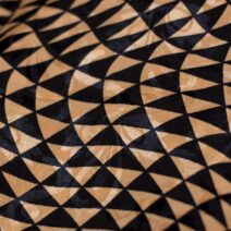 Black and Gold Printed Silk Fabric