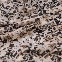 Multicolor Abstract Printed Chiffon Fabric
