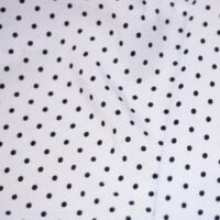 Black Polka Dots White Lorenzo Printed Cotton Fabric