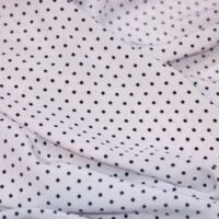 Black Polka Dots White Lorenzo Printed Cotton Fabric
