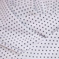 Black Polka Dots White Lorenzo Printed Cotton Fabric