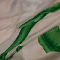 Banana Leaf Design Printed Silk Fabric
